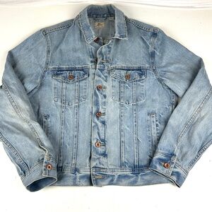 J. Crew Kaihara Denim Jacket Mens Size Medium Blue Jean Trucker